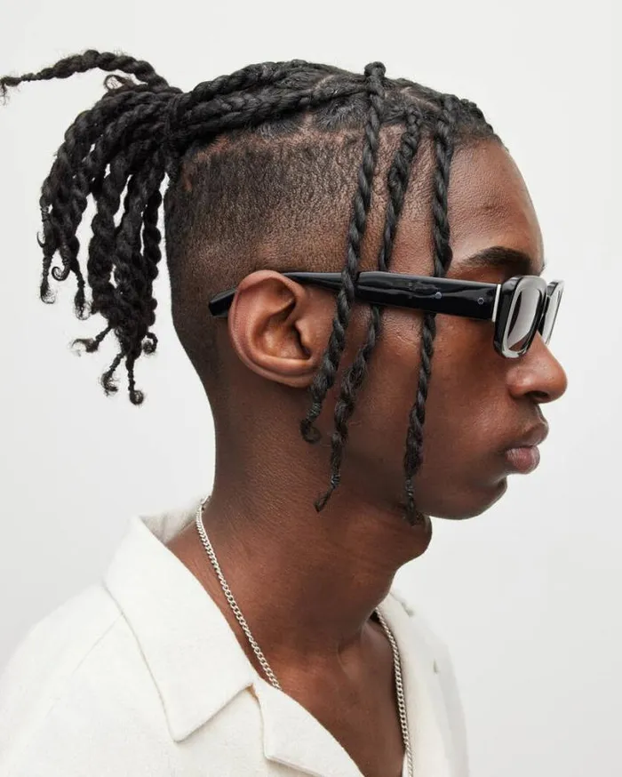 Sonic Sunglasses Gloss Black Men AllSaints Accessories