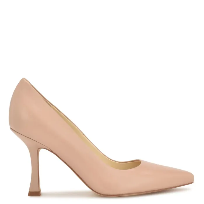 Sorts Pointy Toe Pumps Barely Nude Leather Women Nine West Pumps