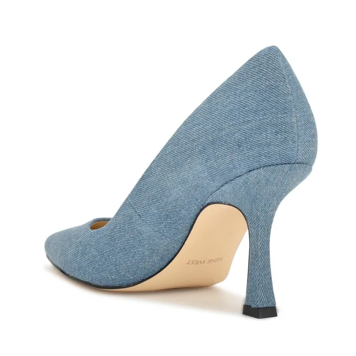 Sorts Pointy Toe Pumps Blue Denim Women Nine West Pumps Sorts Pointy Toe Pumps Blue Denim Women Nine West Pumps