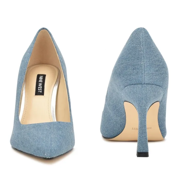 Sorts Pointy Toe Pumps Blue Denim Women Nine West Pumps Sorts Pointy Toe Pumps Blue Denim Women Nine West Pumps