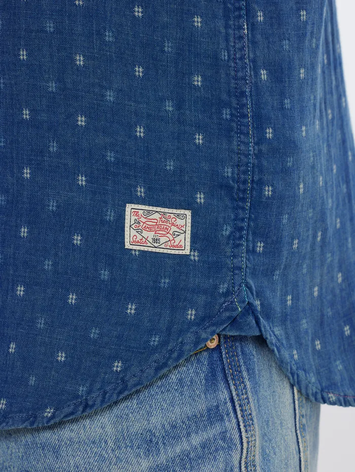 Special Denim Weave With Wash Effects Shirt Washed Indigo Men Scotch and Soda Shirts Special Denim Weave With Wash Effects Shirt Washed Indigo Men Scotch and Soda Shirts
