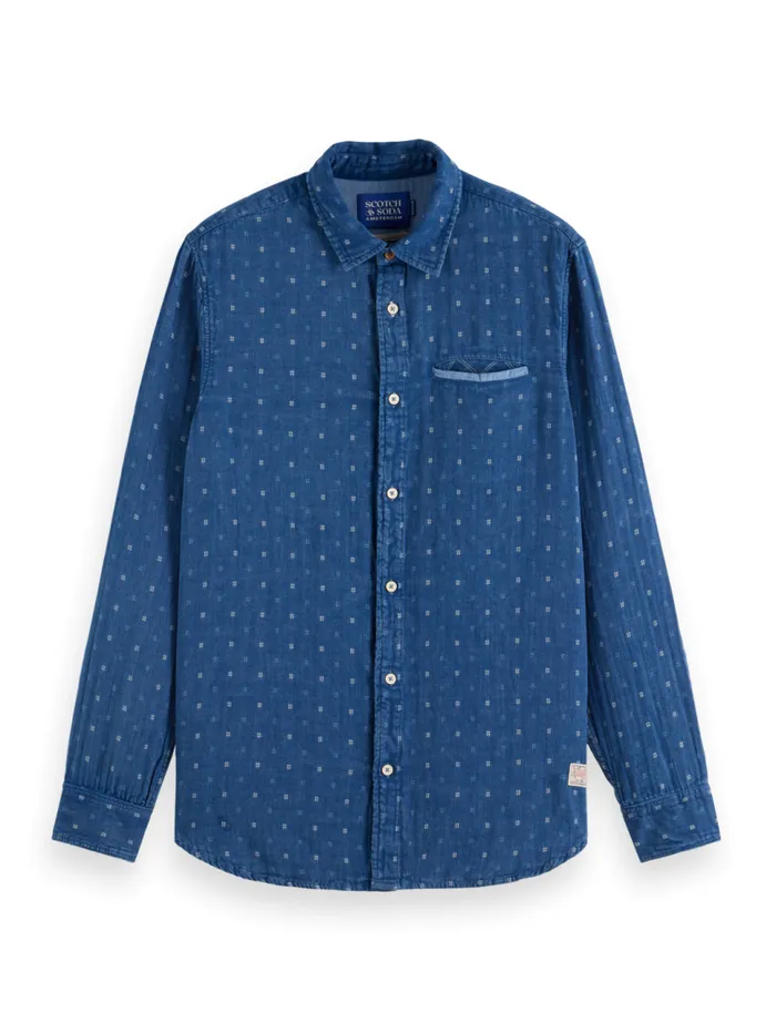 Special Denim Weave With Wash Effects Shirt Washed Indigo Men Scotch and Soda Shirts Special Denim Weave With Wash Effects Shirt Washed Indigo Men Scotch and Soda Shirts