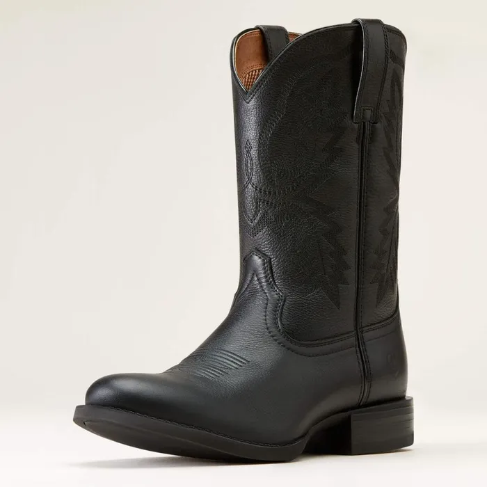 Sport Stratten Cowboy Boot Black Deertan Men Ariat Western Boots