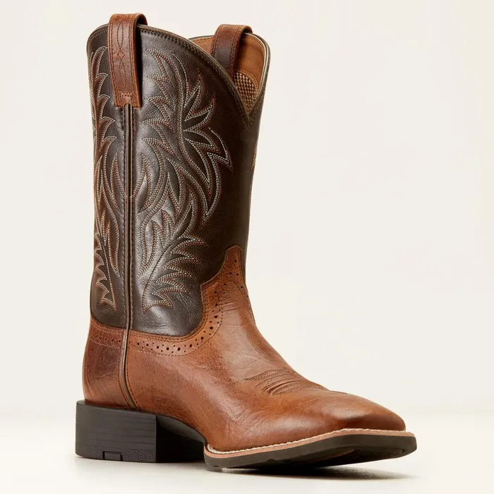 Sport Wide Square Toe Western Boot Peanut Butterchaga Brown Men Ariat Western Boots Sport Wide Square Toe Western Boot Peanut Butterchaga Brown Men Ariat Western Boots