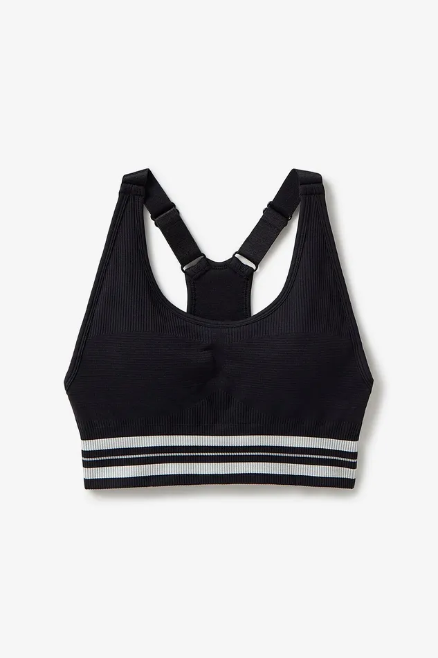 Sports Bras Women Fila Lucky Ace Seamless Sports Bra 985 Blackgardeniaultimate Gray