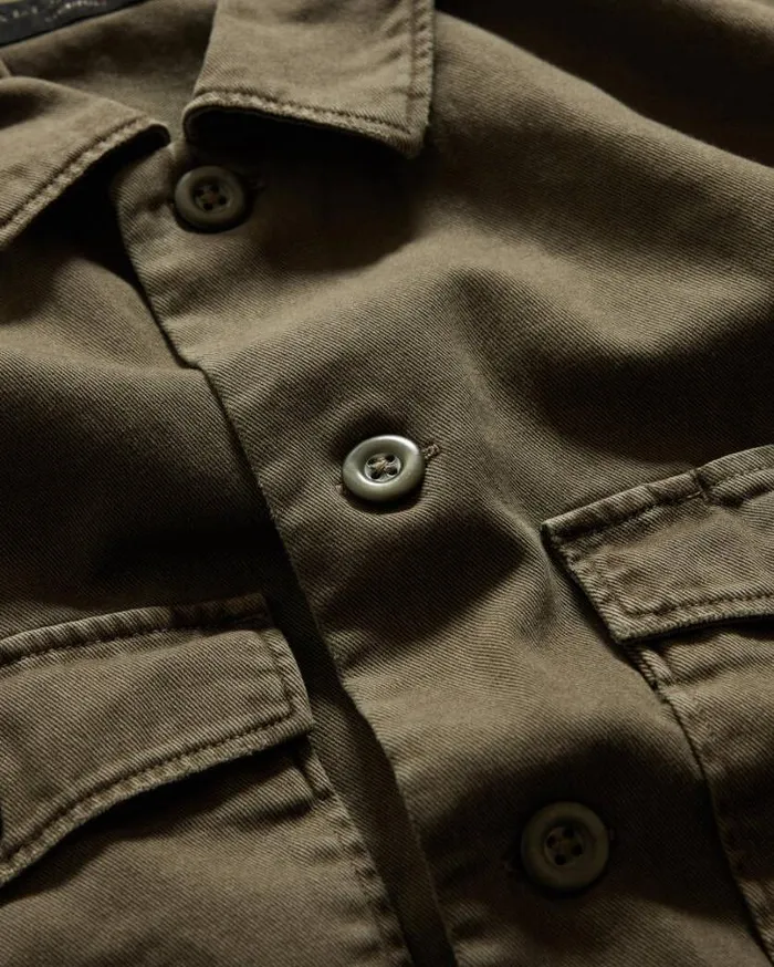 Spotter Long Sleeve Military Overshirt Cargo Green Men AllSaints Shirts