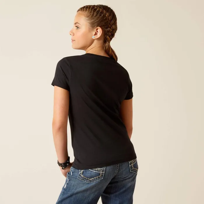 Steer Rodeo Quincy TShirt Black Kids Ariat TShirts and Polos Steer Rodeo Quincy TShirt Black Kids Ariat TShirts and Polos