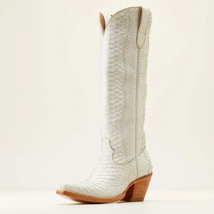 Sterling Emery StretchFit Western Boot Classic White Python Women Ariat Western Boots