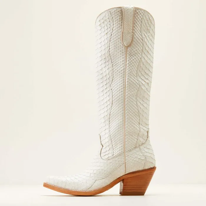 Sterling Emery StretchFit Western Boot Classic White Python Women Ariat Western Boots Sterling Emery StretchFit Western Boot Classic White Python Women Ariat Western Boots