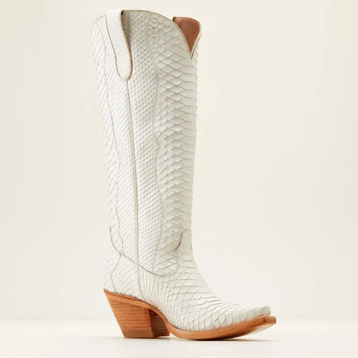 Sterling Emery StretchFit Western Boot Classic White Python Women Ariat Western Boots Sterling Emery StretchFit Western Boot Classic White Python Women Ariat Western Boots