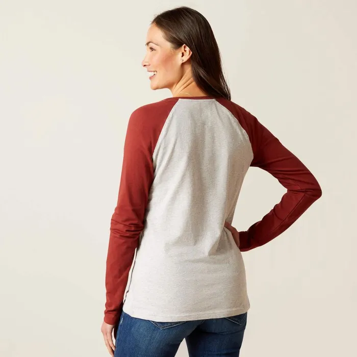 Stirrup Leather I TShirt Heather Greyfired Brick Women Ariat TShirts and Tops Stirrup Leather I TShirt Heather Greyfired Brick Women Ariat TShirts and Tops