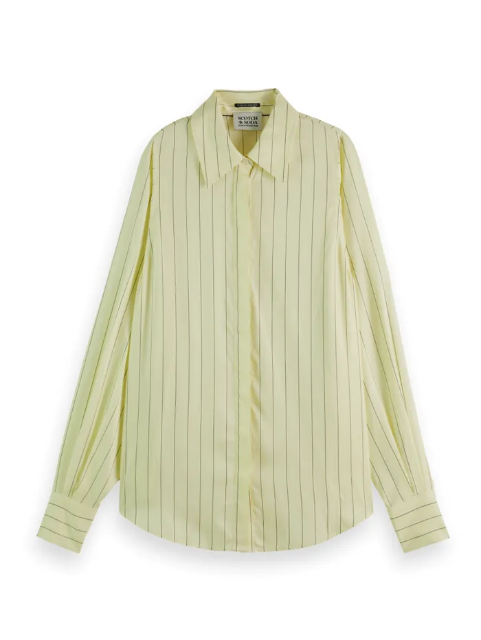 STRIPED LIGHTWEIGHT SHIRT Mystic Blue Stripe Women Scotch and Soda Blouses and Shirts