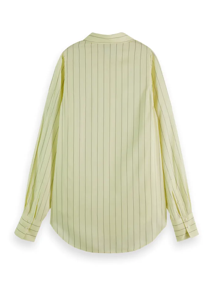 STRIPED LIGHTWEIGHT SHIRT Mystic Blue Stripe Women Scotch and Soda Blouses and Shirts STRIPED LIGHTWEIGHT SHIRT Mystic Blue Stripe Women Scotch and Soda Blouses and Shirts