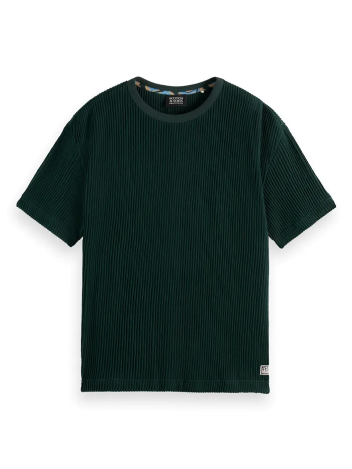 Structured Loose Fit Tshirt Amsterdam Green Men Scotch and Soda TShirts and Polo Shirts Structured Loose Fit Tshirt Amsterdam Green Men Scotch and Soda TShirts and Polo Shirts
