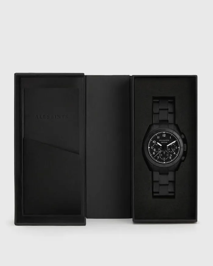 Subtitled VII Stainless Steel Watch Black Men AllSaints Watches