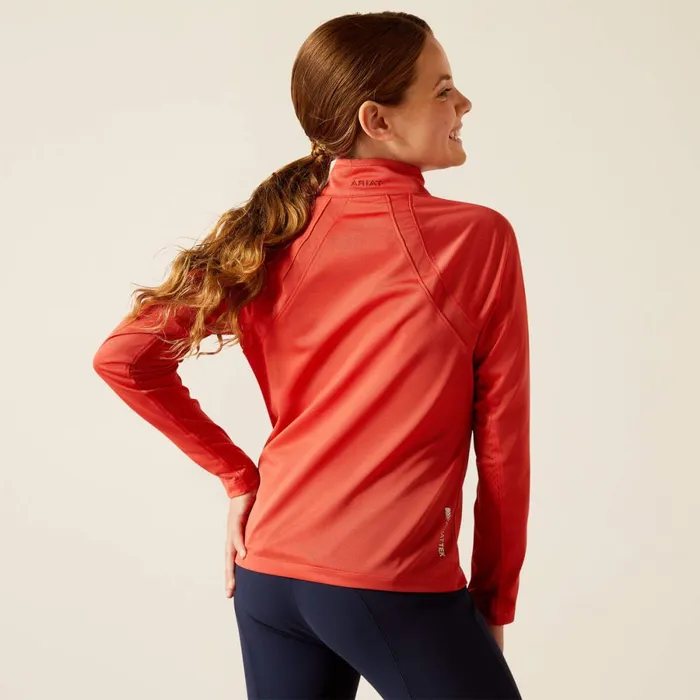 Sunstopper 30 14 Zip Baselayer Baked Apple Kids Ariat English Riding Clothing Sunstopper 30 14 Zip Baselayer Baked Apple Kids Ariat English Riding Clothing