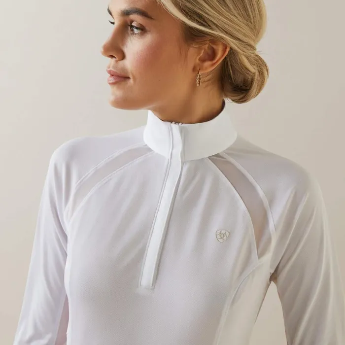 Sunstopper Pro 20 Show Shirt Whiteflynn Women Ariat English Riding Sunstopper Pro 20 Show Shirt Whiteflynn Women Ariat English Riding
