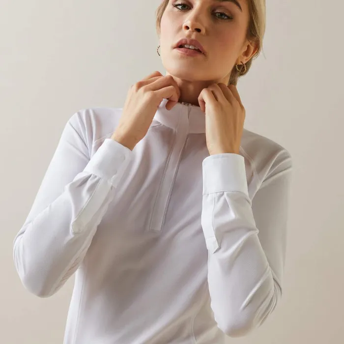 Sunstopper Pro 20 Show Shirt Whiteflynn Women Ariat English Riding Sunstopper Pro 20 Show Shirt Whiteflynn Women Ariat English Riding