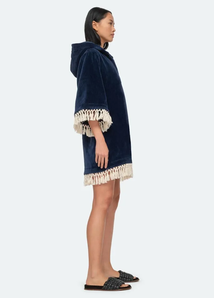 Swimwear Women Sea New York Nautical Coverup Navy