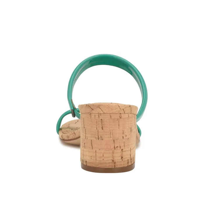 Tae Heeled Slide Sandals Emerald Green Cork Women Nine West Sandals Tae Heeled Slide Sandals Emerald Green Cork Women Nine West Sandals
