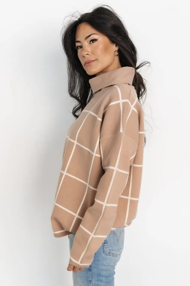Tahoe Turtleneck Sweater Taupe Cream Women Baltic Born Sweaters Tahoe Turtleneck Sweater Taupe Cream Women Baltic Born Sweaters