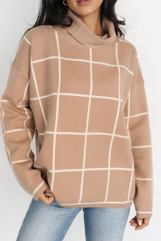 Tahoe Turtleneck Sweater Taupe Cream Women Baltic Born Sweaters Tahoe Turtleneck Sweater Taupe Cream Women Baltic Born Sweaters