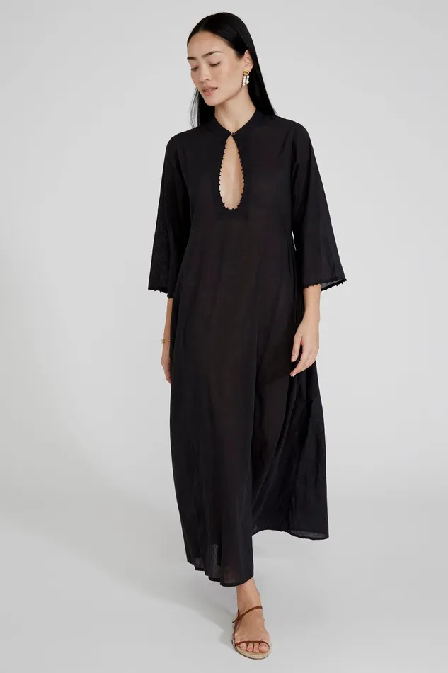 Tanya Plunge Dress Caviar Women Chan Luu Dresses