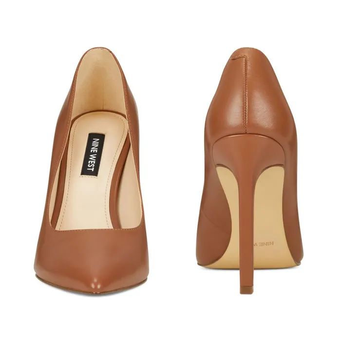 Tatiana Pointy Toe Pumps Light Brown Leather Women Nine West Pumps Tatiana Pointy Toe Pumps Light Brown Leather Women Nine West Pumps