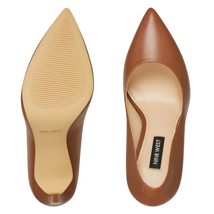 Tatiana Pointy Toe Pumps Light Brown Leather Women Nine West Pumps Tatiana Pointy Toe Pumps Light Brown Leather Women Nine West Pumps
