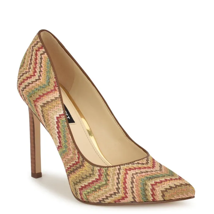 Tatiana Pointy Toe Pumps Natural Multi Raffia Women Nine West Pumps Tatiana Pointy Toe Pumps Natural Multi Raffia Women Nine West Pumps