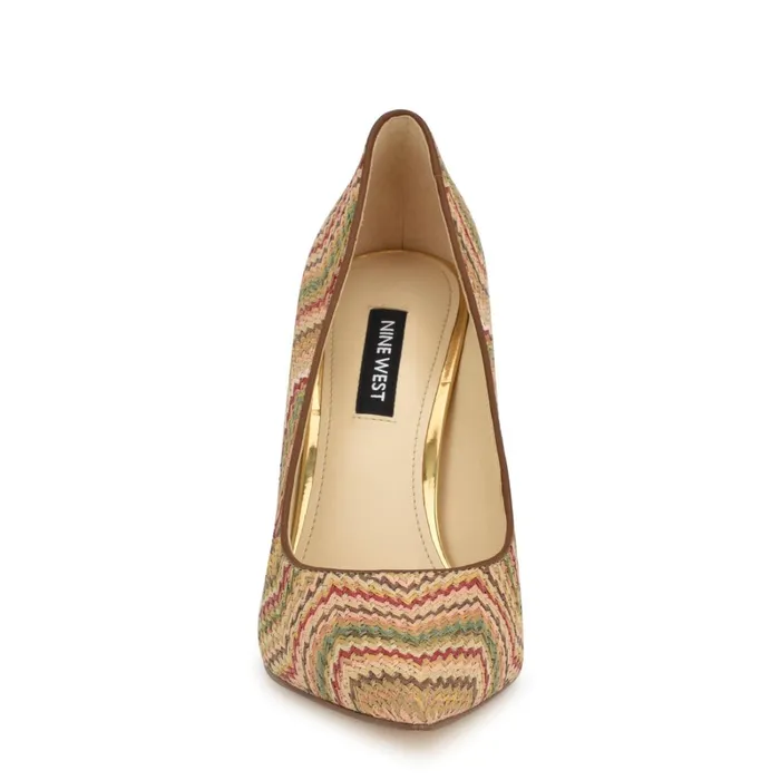 Tatiana Pointy Toe Pumps Natural Multi Raffia Women Nine West Pumps Tatiana Pointy Toe Pumps Natural Multi Raffia Women Nine West Pumps