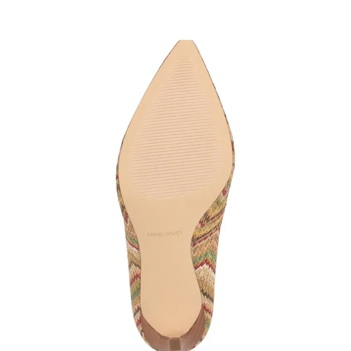 Tatiana Pointy Toe Pumps Natural Multi Raffia Women Nine West Pumps Tatiana Pointy Toe Pumps Natural Multi Raffia Women Nine West Pumps