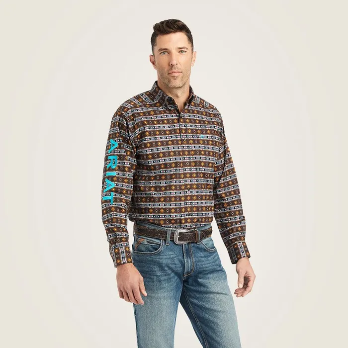 Team Cashton Classic Fit Shirt Black Men Ariat Button Down Shirts
