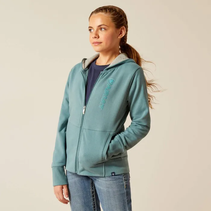 Team Logo Full Zip Hoodie North Atlantic Kids Ariat Sweatshirts and Hoodies