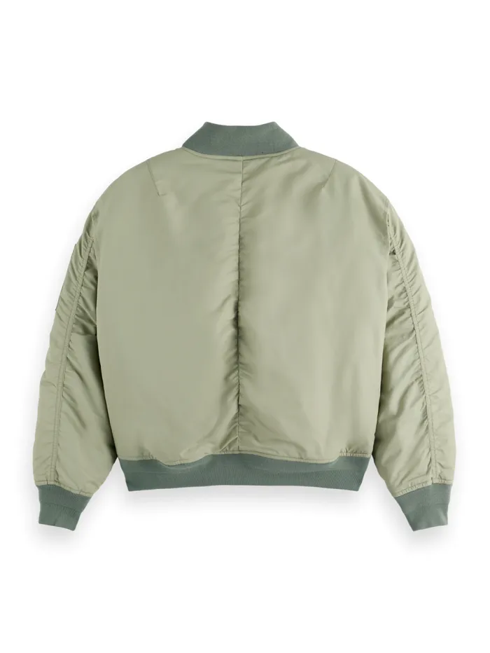 TECHNICAL NYLON BOMBER Sage Women Scotch and Soda Jackets and Coats