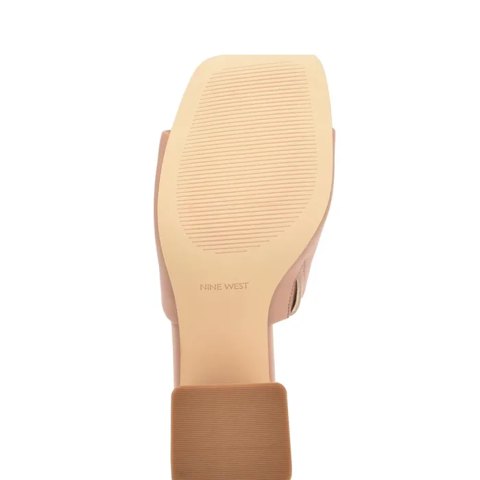 Teice Heeled Slide Sandals Nude Women Nine West Mid Heels Teice Heeled Slide Sandals Nude Women Nine West Mid Heels