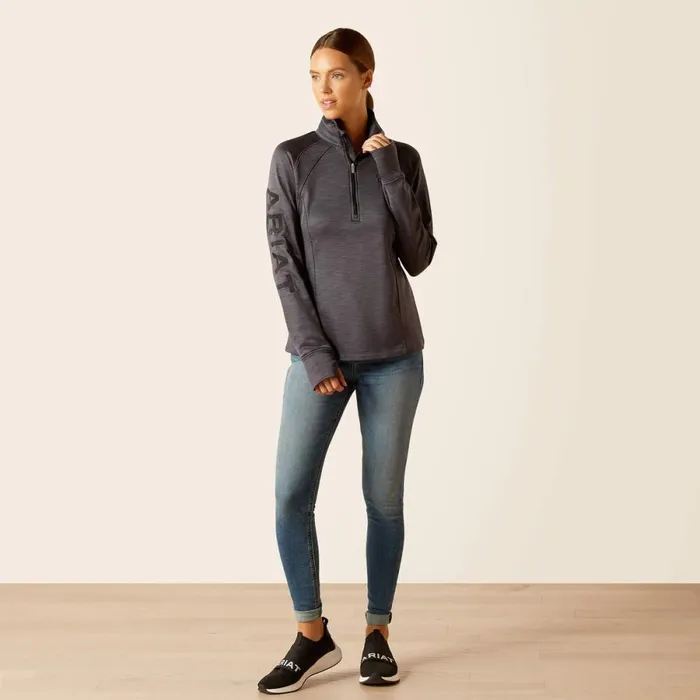 Tek Team 12 Zip Sweatshirt Ebony Women Ariat Sweatshirts and Hoodies