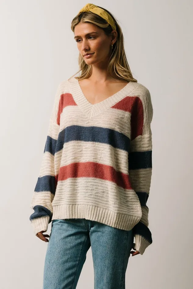 Telluride Striped Sweater Blue Multi Women Baltic Born Sweaters