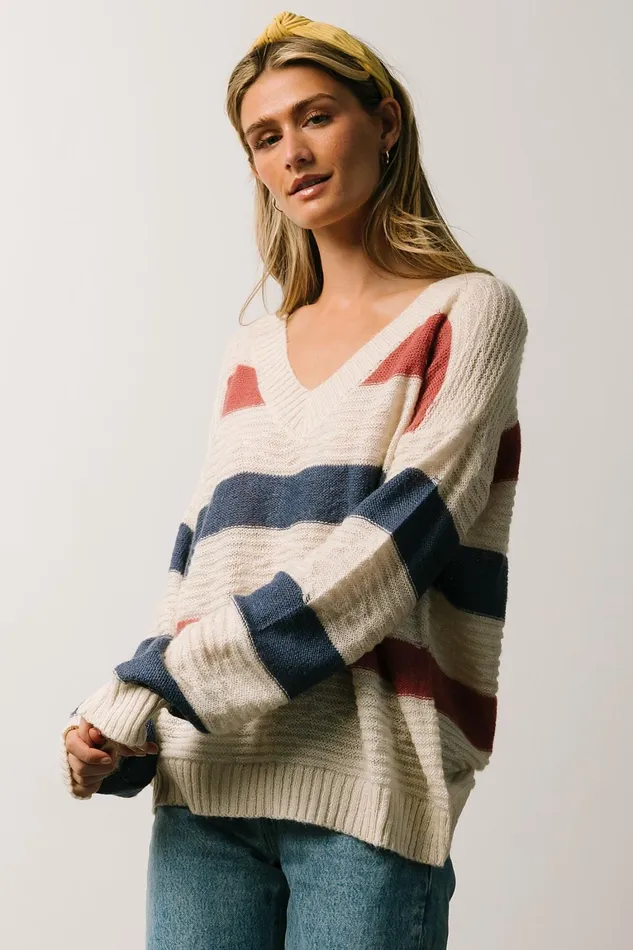 Telluride Striped Sweater Blue Multi Women Baltic Born Sweaters Telluride Striped Sweater Blue Multi Women Baltic Born Sweaters