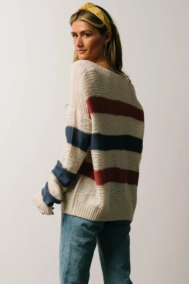 Telluride Striped Sweater Blue Multi Women Baltic Born Sweaters Telluride Striped Sweater Blue Multi Women Baltic Born Sweaters