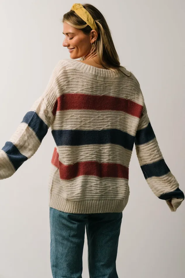 Telluride Striped Sweater Blue Multi Women Baltic Born Sweaters Telluride Striped Sweater Blue Multi Women Baltic Born Sweaters