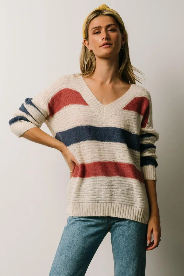 Telluride Striped Sweater Blue Multi Women Baltic Born Sweaters Telluride Striped Sweater Blue Multi Women Baltic Born Sweaters