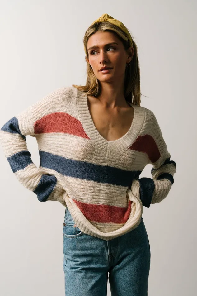 Telluride Striped Sweater Blue Multi Women Baltic Born Sweaters Telluride Striped Sweater Blue Multi Women Baltic Born Sweaters