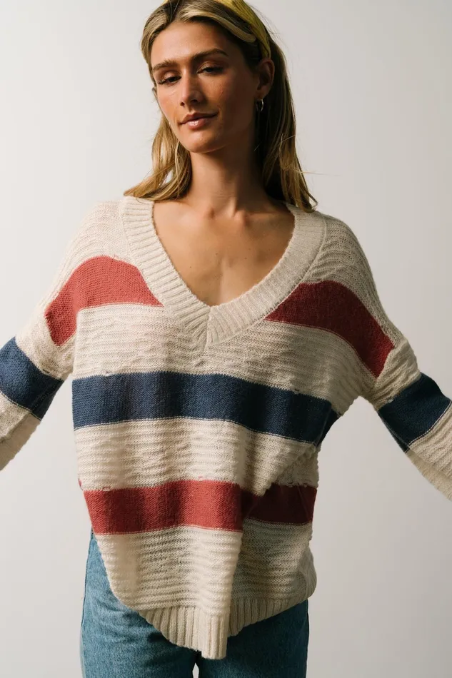 Telluride Striped Sweater Blue Multi Women Baltic Born Sweaters Telluride Striped Sweater Blue Multi Women Baltic Born Sweaters