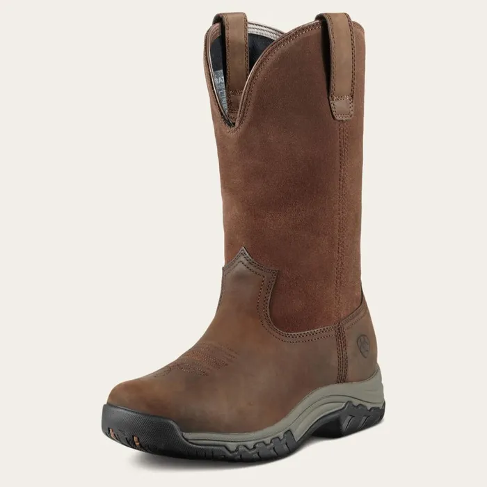 Terrain Pull On Waterproof Boot Distressed Brown Women Ariat Western Boots
