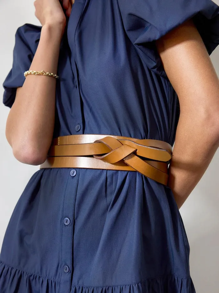 The Bridle Wrap Belt Saddle Brown Women Brochu Walker Belts