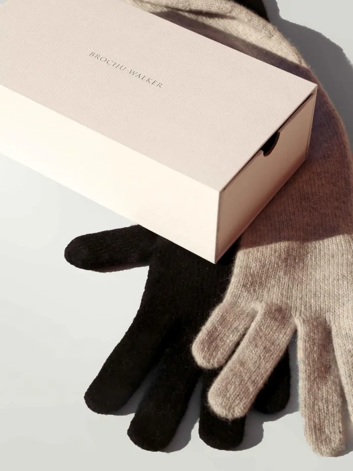 The Cashmere Gloves Black Onyx Women Brochu Walker 100 Cashmere