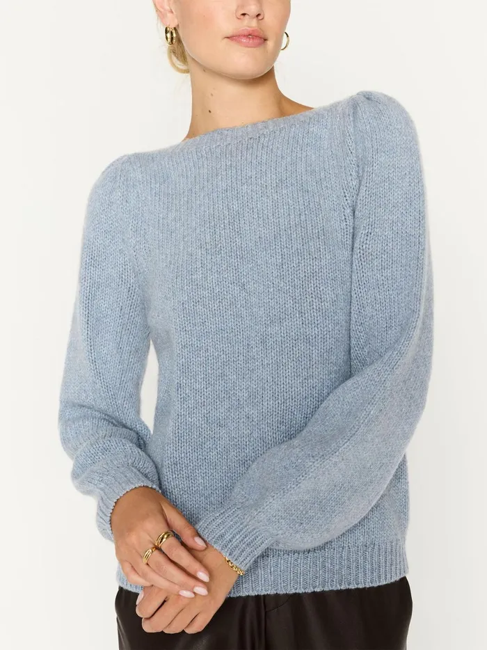The Delphi Sweater Lucia Blue Melange Women Brochu Walker Sweaters