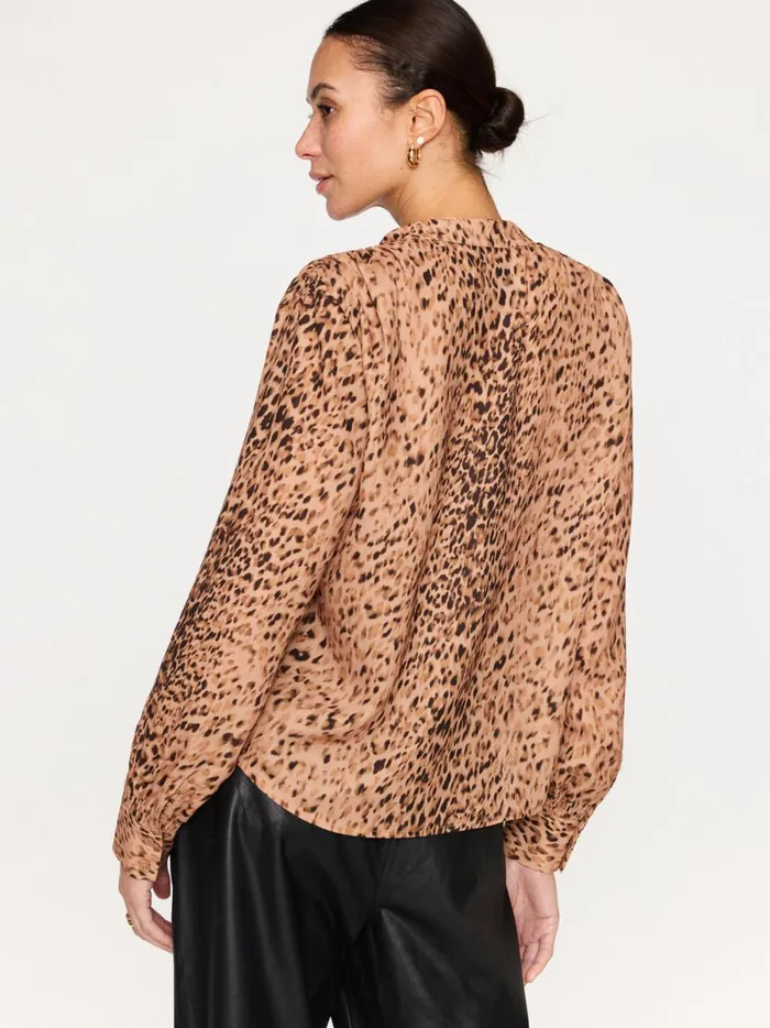 The Ember Printed Blouse Leopard Combo Women Brochu Walker Tops