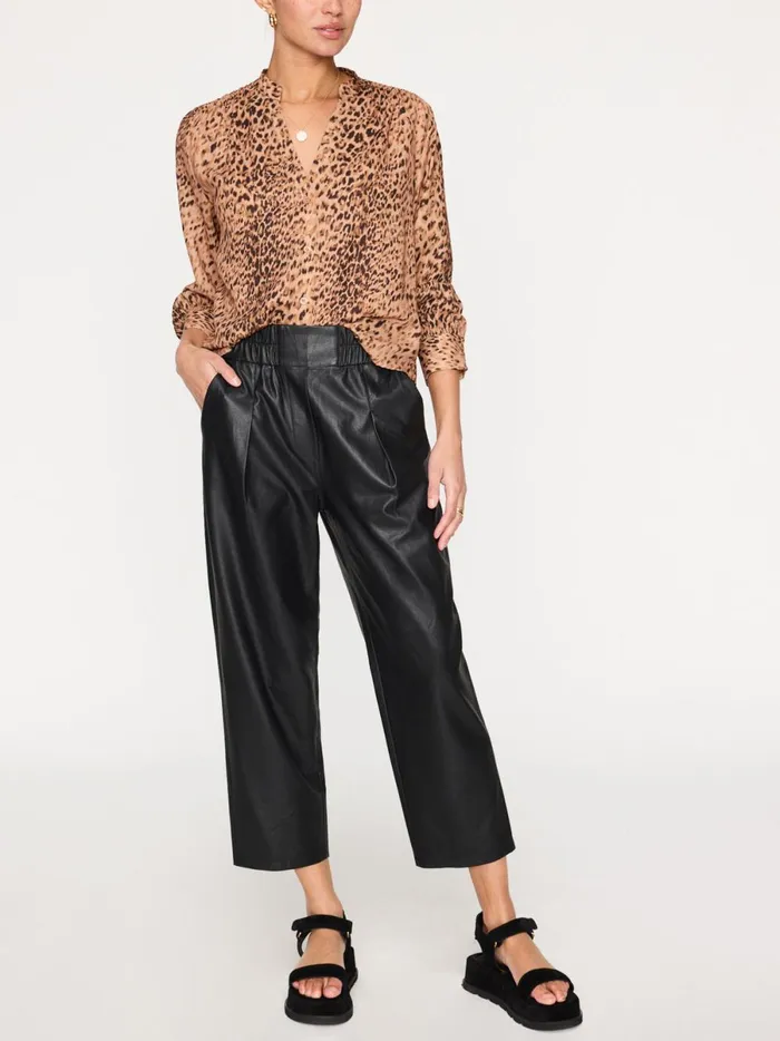 The Ember Printed Blouse Leopard Combo Women Brochu Walker Tops